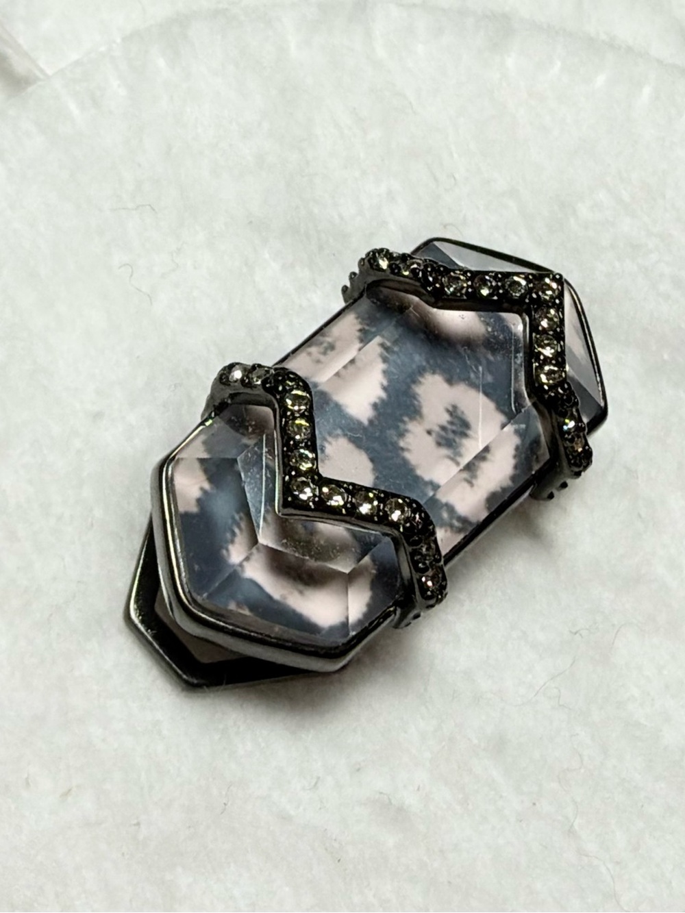 KEEP Collective Smoke Gray Crystal Bracelet Charm with Pavé Accents